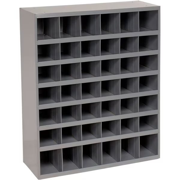 All-Welded Steel Bin Shelving - 33-3/4x12x42 - 42 5-3/8x11-7/8x5-1/2 Bins, Durham, Mfr#: 360-95